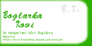 boglarka kovi business card